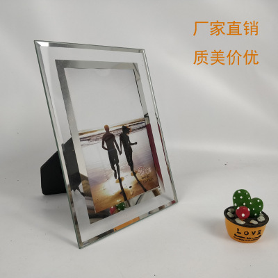 Factory Direct Sales Creative Crystal Glass Photo Frame Various Sizes Customizable Wholesale Travel Commemorative Photo Frame