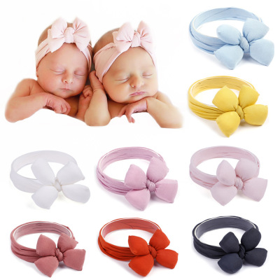 Foreign Trade Children's Lucky Four-Leaf Clover Exquisite Headdress Cute Baby Elastic Ribbon Boys and Girls Baby Three-Dimensional Hair Accessories