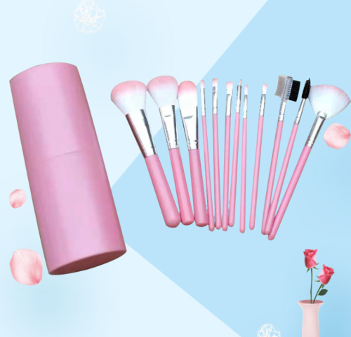 12 barrel makeup brushes