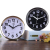 Fashion Simple Electroplating Frame Black and White Digital Surface round Lazy Bedside Alarm Clock Children Household Decoration Clock