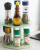 Rotatable Cans Tray Double-Layer Storage Rack Kitchen Spice Bottle Storage Rack