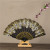 Foreign Trade Wholesale Black Stick Large Flower Fan Chinese Style Gold Powder Folding Gilding Multi-Color Spanish Printing Fan