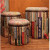European Retro Wooden Storage Stool, Stool, Creative round Three-Piece Set, Daily Necessities
