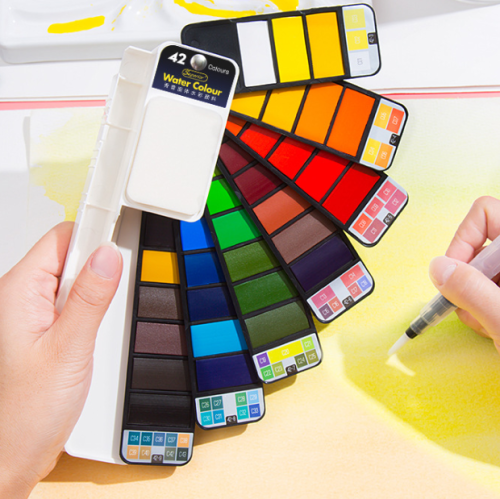 superior solid watercolor paint set 42 colors