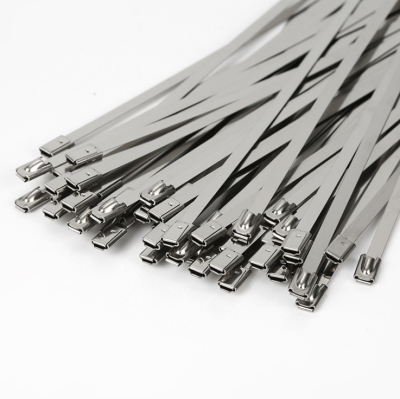 304 Stainless Steel 11.8-Inch Zipper Tie Exhaust Heat Winding Multi-Purpose Self-Locking Cable Metal Zipper Ribbon