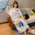 Factory Direct Sales New Cartoon Cotton Korean Style round Neck Nightdress Women's Summer Long Dress Casual Suitable for Daily Wear Pajamas