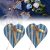 Wholesale Custom Heart-Shaped Haze Blue Candy Box 30 PCs Wedding Party Paper Box with Golden Ribbon