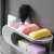 Double Deck Soap Box Storage Rack Punch-Free Creative Drain Bathroom Suction Cup Wall-Mounted Bathroom Soap Holder