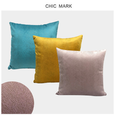 Cross-Border Foreign Trade Direct Supply Hot Sale Solid Color Simple Velvet Sofa Pillow Cases Living Room Bedroom Cushion Bed Head Back Pillow