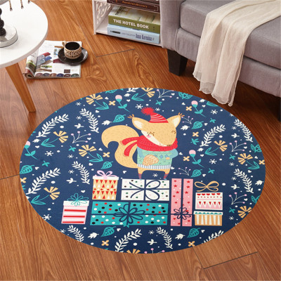 3D Crystal Velvet Printed Carpet Home Living Room round Floor Mat Bedroom Office Carpet round Carpet Tea Table Floor Mat