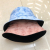 All Cotton Twill Tie-Dyed Brocade Spring and Summer Leisure All-Matching Sun-Proof Sun-Proof Bucket Hat, Positive and Negative Can Be Worn for Men and Women Fashion Cap