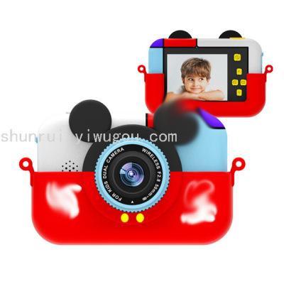 X18 Mickey Children's Camera 720P HD Dual-Camera Children's Photo Cartoon Digital Camera