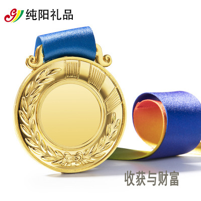 Customized Anti-Epidemic Marathon Games Medal insert blankGold Foil Medal Customized