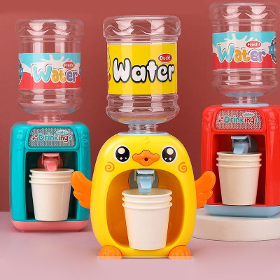 Children's Mini Drinking Fountain Toy Simulation Small Yellow Duck Drinking Machine Play House Kitchen Educational Toy