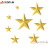 Medal Sign Accessories Metal Five-Pointed Star Accessories Golden Part Distribution Screw Three-Dimensional Alloy Five-Pointed Star