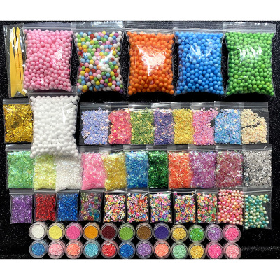 Wholesale slime charms mixed paillette 30pcs making kit set 