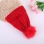 AliExpress Autumn and Winter Big Fur Ball Thickened Fleece Double Layer Wool Outdoor Keep Warm Knitted Hat Female in Stock Wholesale