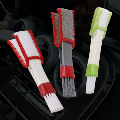 Cross-Border Multi-Functional Double-Headed Gap Brushes Car Air Conditioner Air Outlet Cleaning Brush Shutter Keyboard Dusting Brush