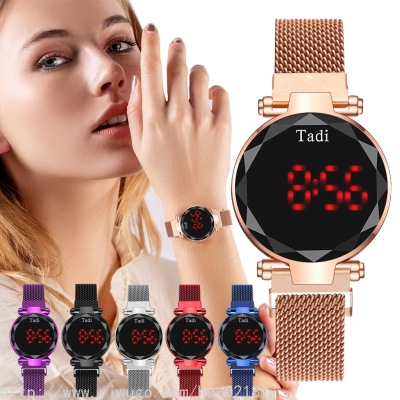 New Korean Touch Screen Led Creative Electronic Watch Magnetic Buckle Ladies Fashion Watch