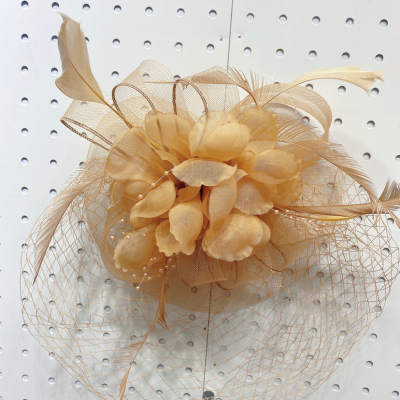 European and American New Ladies Feather Headwear Bridal Mesh Barrettes Bow Top Hat Hair Accessories Jockey Club Headdress