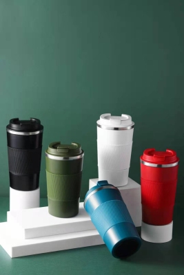 New 304 Stainless Steel Vacuum Insulated Leather Cover Coffee Cup