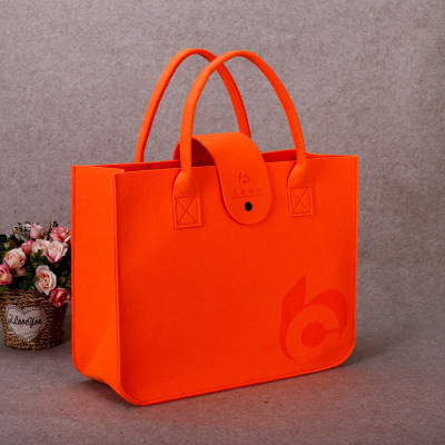 Buckle Felt Shopping Bag Portable Felt Gift Bag Advertising Gift Storage Bag Thickened Custom with Logo