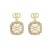 Sterling Silver Needle Korean-Style Double-Circle Geometric Diamond High-Grade Internet Celebrity Elegant Necklace All-Match Stud Earrings for Women