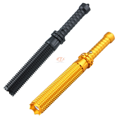Wholesale Telescopic Spiked Club Flashlight Tube Waterproof Strong Light Multi-Functional Tactical Lengthened Security Self-Defense Stick Flashlight