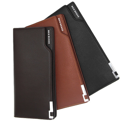 New Men's Wallet Business Fashion Simple Long Large Capacity Multifunctional Clutch Pu Wallet Factory Direct Supply