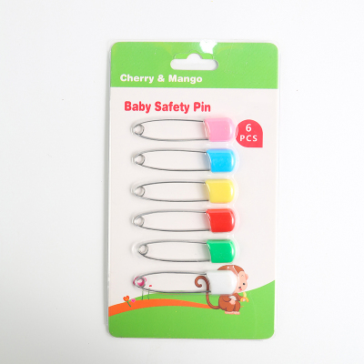 Color Safety Pin off Needle Children Baby Two Sizes Insurance Metal Pin Baby's Diaper Safety Pin Anti-Rebound