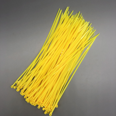 Yellow Nylon Cable Tie Plastic Ratchet Tie down Cable Tie 3.6 * 200mm Self-Locking Color Cable Tie UV Protection