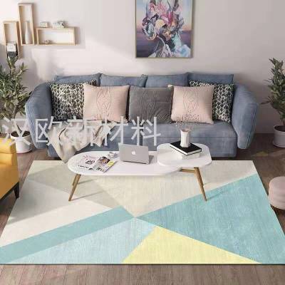 Nordic Minimalist Modern Living Room Coffee Table Pad Sofa Bedroom Bedside Blanket Geometric Nordic Style Fully Covered 3D Carpet