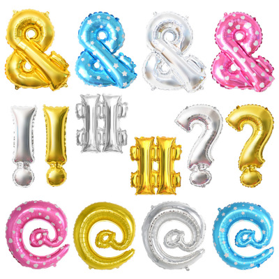 16-Inch Symbol Balloon Exclamation Mark Question Mark &! #@ Symbol Aluminum Balloon Wholesale Birthday Symbol Decorative Balloon