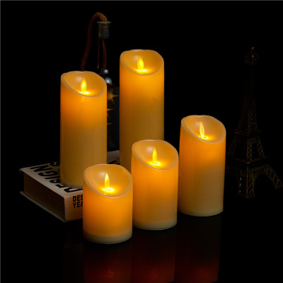 Creative LED Electronic Candle Light Simulation Glossy Simulation Swing Candle Valentine's Day Halloween Party Supplies