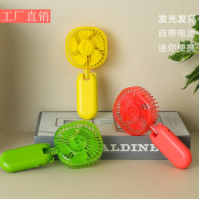 Light Little Fan Mini Portable Handheld Folding USB Rechargeable Desktop Fresh Halter Student Dormitory Mute