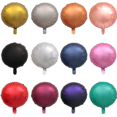 18-Inch round Metallic Aluminum Balloon Golden Silver Wine Red Birthday Party Wedding Celebration Decoration Layout round