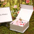 White Flip Gift Box Ins Style Gift Box Towel Packaging Gift Box with Hand Gift Orange Gift Box Customization