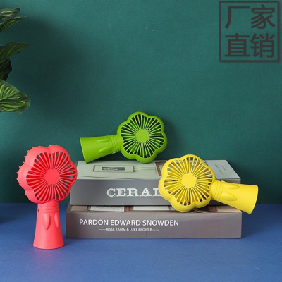 Flower Handheld Fan with Lights ''Elegant Mini-Portable Cute Luminous Desktop Dormitory Outdoor Hand-Held USB