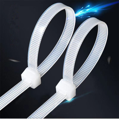 Self-Locking Nylon Cable Tie 3.6*200 Plastic Rope Ratchet Tie down Cable Tie Cable Tie Wire Tie Black and White