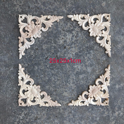 Wood Carving European Style Wood Carving Decals Antique Diagonal Solid Wood Laminate Background Wall Hollow Decoration