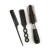 Black Comb Three-Piece Set Hairdressing Comb Tail Comb Vent Comb round Brush Haircut Comb