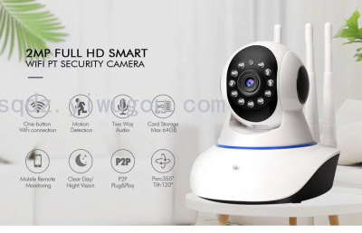 Smart Home Security Full Hd P2p Night Vision H.265 Indoor Wifi Cctv Camera