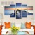 Factory Direct Sales Painting Bedroom Living Room Oil Painting Modern Northern European Style Five-Piece Sea View Decorative Painting Corridor Frameless Painting