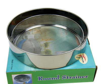 Siluo Two-Piece Stainless Steel Filter Net Bucket Flour Sifter Handheld round Flour Sifter Distribution Wholesale