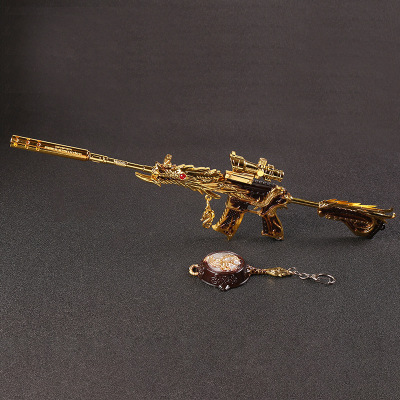 35cm PUBG Mobile Set Collector's Edition Ak47m416 Five-Claw Golden Dragon Alloy Weapon Model Toy Wholesale