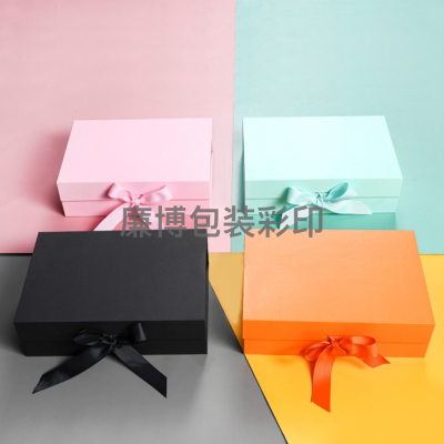 Manufacturer Magnet Flip Folding Box High-End Goods Portable Cardboard Cosmetic Box Storage Folding Gift Box