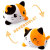 Factory Direct Sales 15cm Reversible Flip Unicorn Cartoon Animal Doll Flip Cat Plush Toy