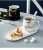 New Nordic Light Luxury Ceramic Coffee Cup, Dish and Spoon Set British Afternoon Tea Cup Gold Exquisite Coffee Cup