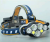 Led Strong Light Head-Mounted Flashlight Multi-Lamp Beads USB Rechargeable Outdoor Long-Range Working Headlight