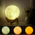Moon Light Bedroom Atmosphere Led Small Night Lamp Creative Holiday Birthday Gift Three-Color Adjustment